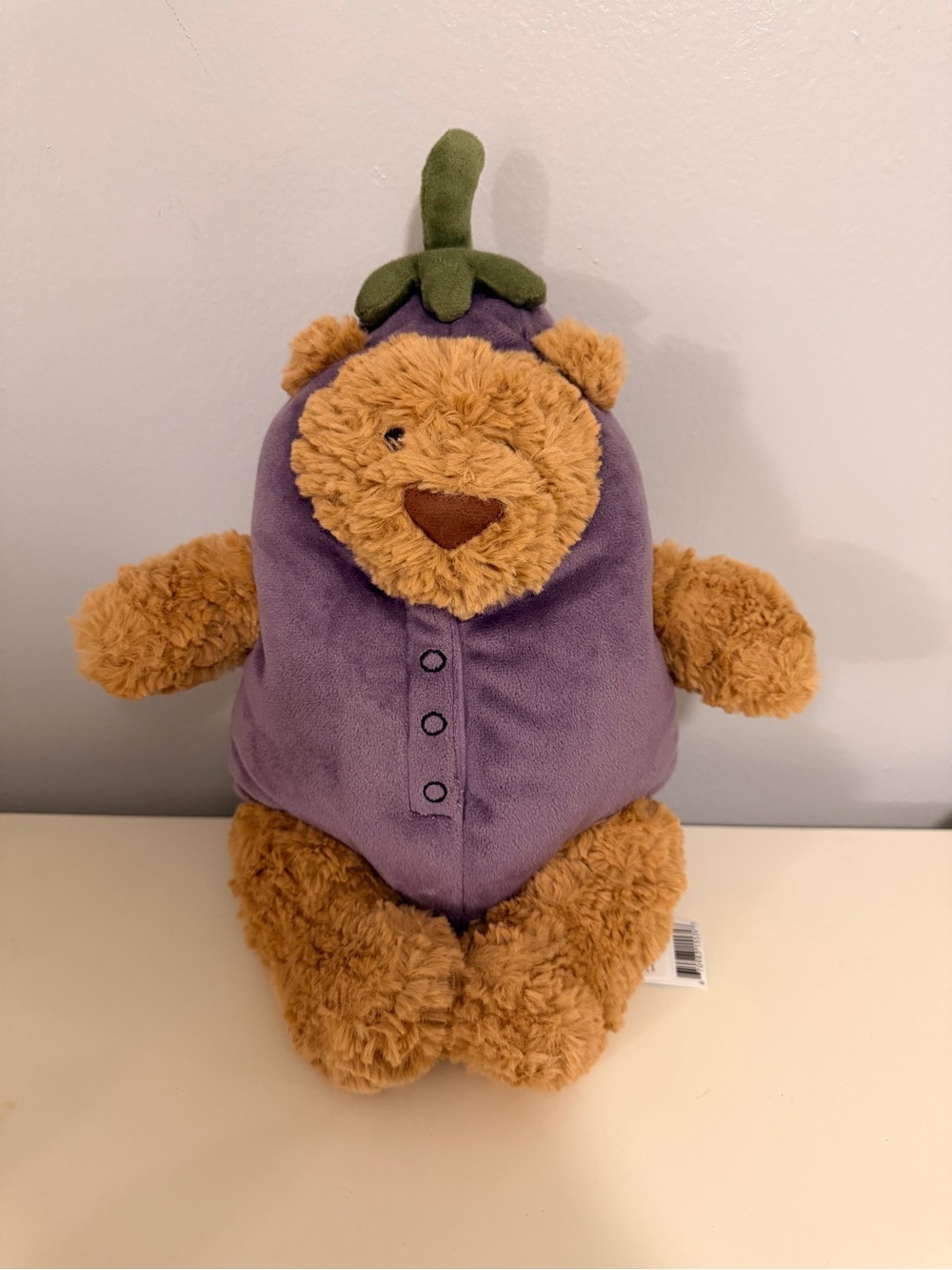 Jellycat Bartholomew Bear Eggplant plush